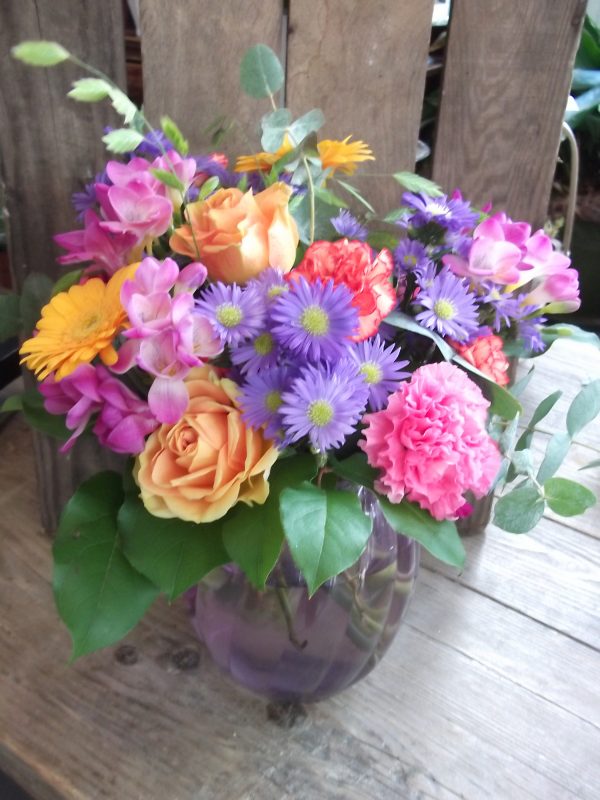 Summer Brights vase arrangement